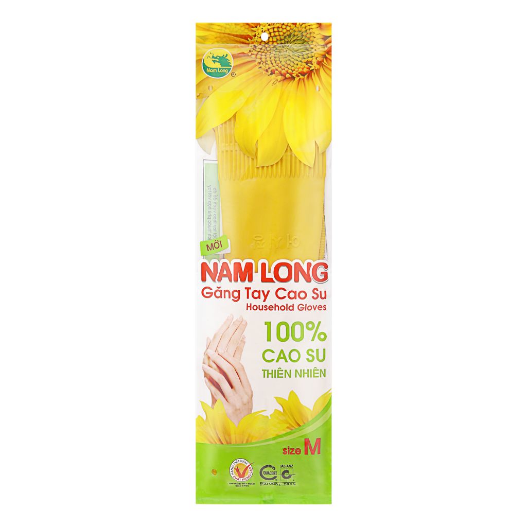 Găng tay cao su vệ sinh Nam Long size Dài M
